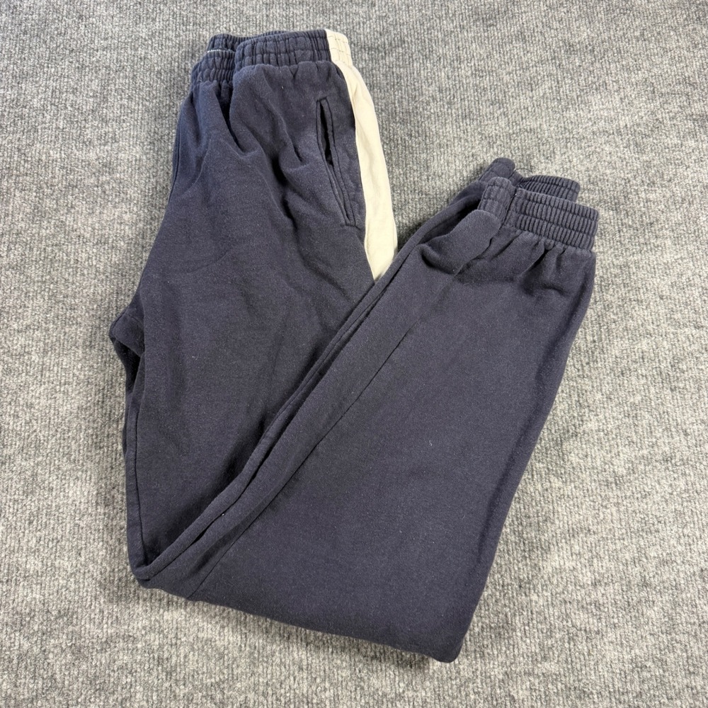 Brandy Melville Side Stripe Sweatpants Cotton Navy Blue One Size Streetwear